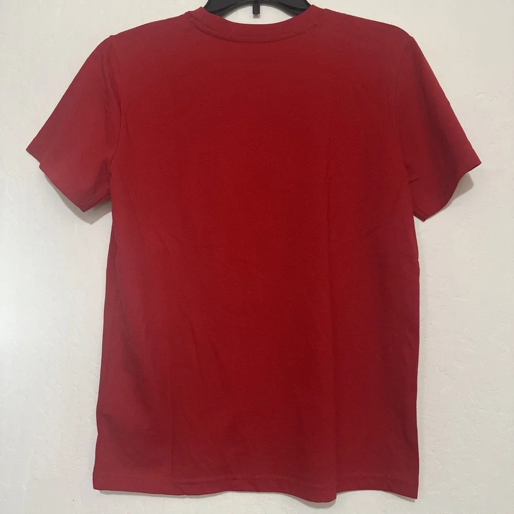 US Polo Association Unisex Red Cotton T-Shirt W/ Flag Logo NWT Boys Size XL - Picture 2 of 2